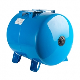Гидроаккумулятор 80 л. горизонтальный (цвет синий)